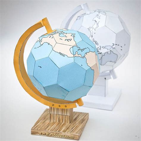 Printable Paper Globe Template